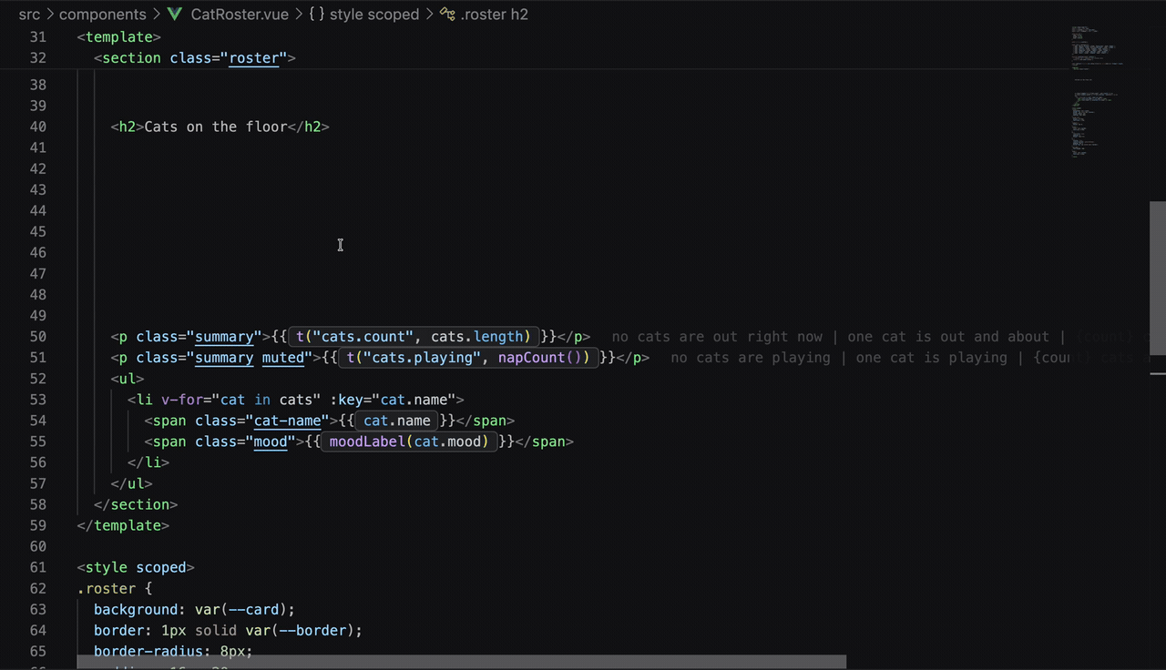 Extracting static text into a keypath translated across all locales